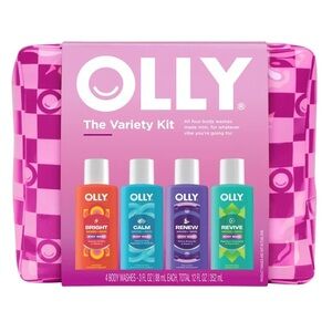 OLLY Limited Edition 4 Pc Variety Pack Body Care Gift Set Mini Body Wash NWT